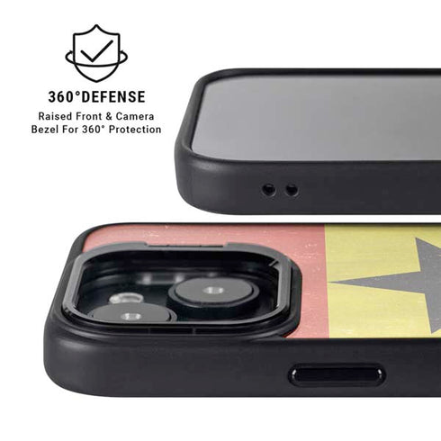 Ghana Flag Distressed iPhone 15 Plus Kickstand Case