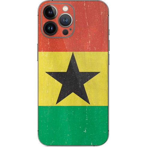 Ghana Flag Distressed iPhone 15 Pro Max Skin