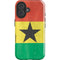 Ghana Flag Distressed iPhone 16 Impact Case