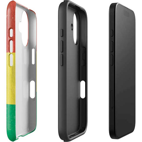 Ghana Flag Distressed iPhone 16 Impact Case