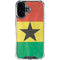 Ghana Flag Distressed iPhone 16 Plus Clear Case
