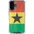 Ghana Flag Distressed iPhone 16 Plus Clear Case