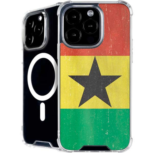Ghana Flag Distressed iPhone 16 Pro MagSafe Case