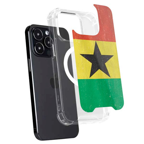 Ghana Flag Distressed iPhone 16 Pro MagSafe Case