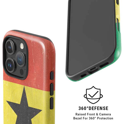 Ghana Flag Distressed iPhone 16 Pro Magsafe Impact Case