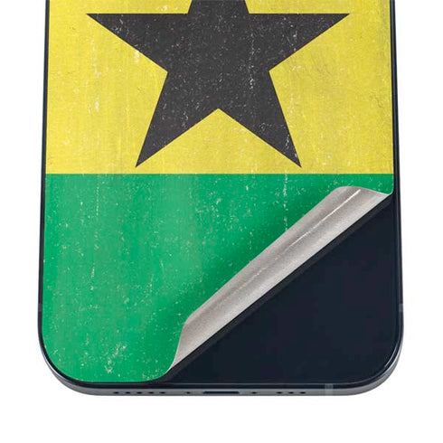 Ghana Flag Distressed iPhone 16 Skin