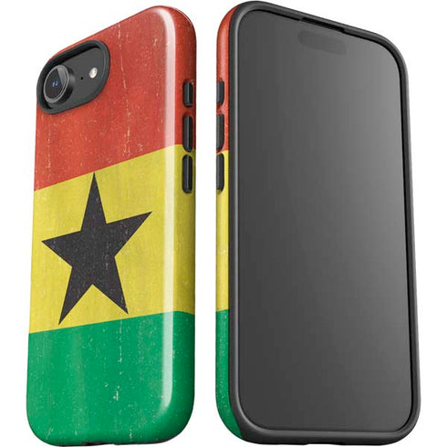 Ghana Flag Distressed iPhone 16e Impact Case
