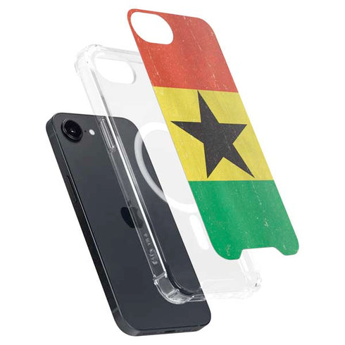 Ghana Flag Distressed iPhone 16e MagSafe Case