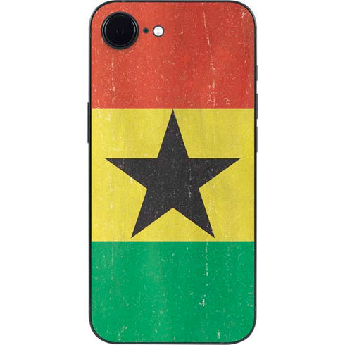 Ghana Flag Distressed iPhone 16e Skin