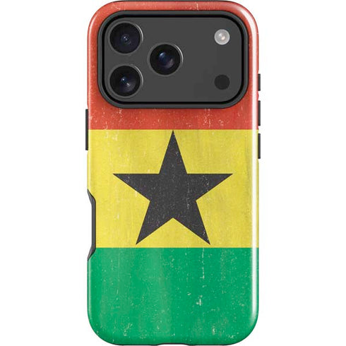 Ghana Flag Distressed iPhone 18 Pro Impact Case
