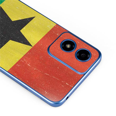 Ghana Flag Distressed Moto G Play 4G (2024) Skin