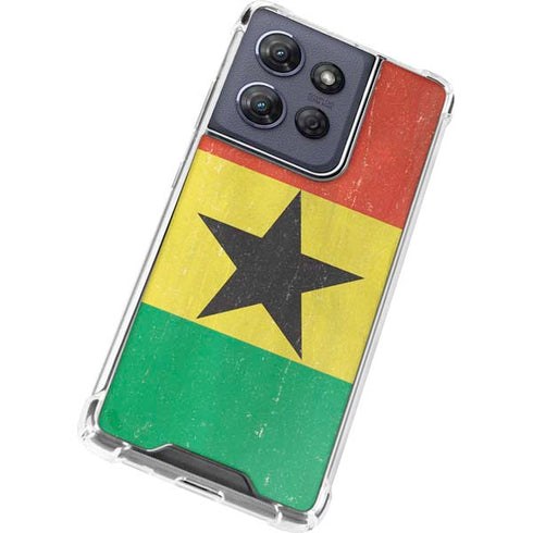 Ghana Flag Distressed Moto G Stylus 5G (2025) Clear Case