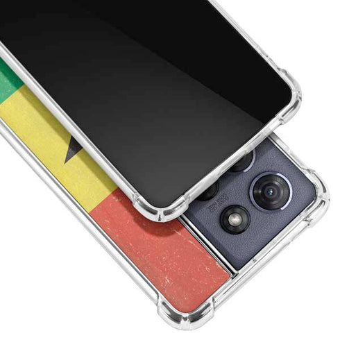 Ghana Flag Distressed Moto G Stylus 5G (2025) Clear Case