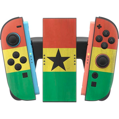 Ghana Flag Distressed Nintendo Switch 2 (2025) Joy-Con Controller Skin