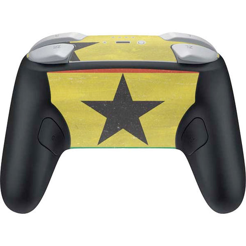 Ghana Flag Distressed Nintendo Switch 2 (2025) Pro Controller Skin