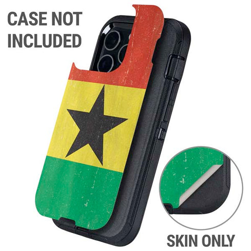 Ghana Flag Distressed Otterbox Defender iPhone Skin