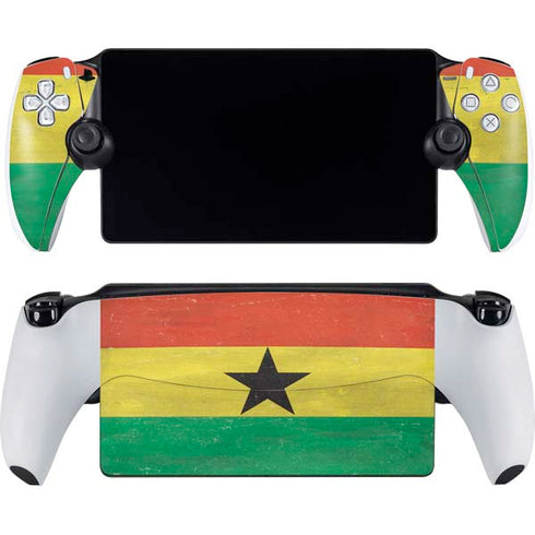 Ghana Flag Distressed PlayStation Portal Remote Player Skin
