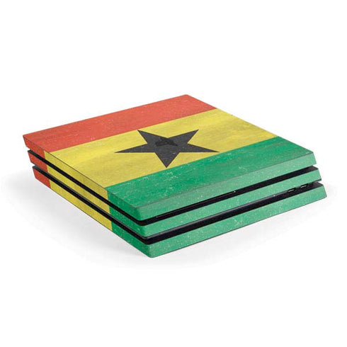 Ghana Flag Distressed PlayStation PS4 Skins