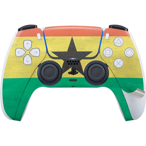 Ghana Flag Distressed PS5 Pro Bundle Skin