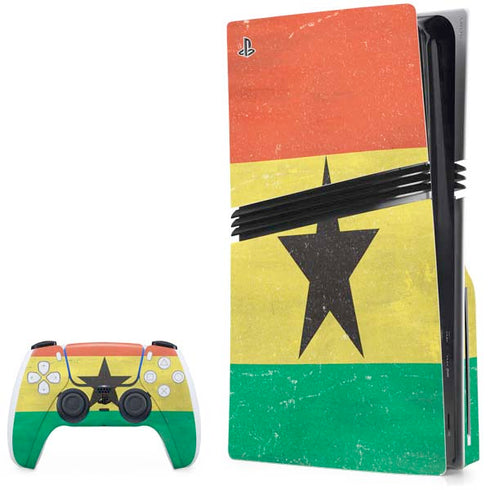 Ghana Flag Distressed PlayStation PS5 Skins