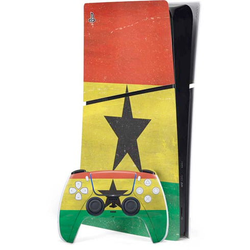 Ghana Flag Distressed PlayStation PS5 Skins