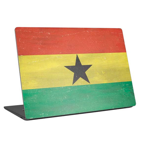 Ghana Flag Distressed Laptop Skins