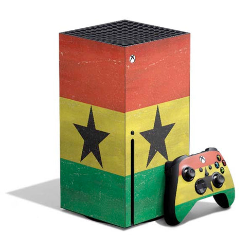 Ghana Flag Distressed Xbox Series X Bundle Skin