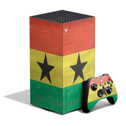 Ghana Flag Distressed XBox Series X Digital Edition Bundle Skin