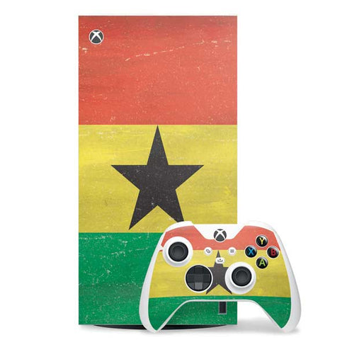 Ghana Flag Distressed Xbox Series X Skins