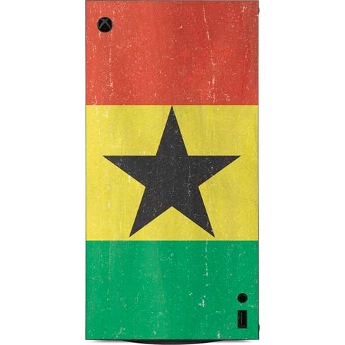 Ghana Flag Distressed XBox Series X Digital Edition Console Skin