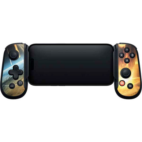 StockTrek Giant Asteroid Collides with Planet Earth Backbone One for iPhone Game Controller Skin