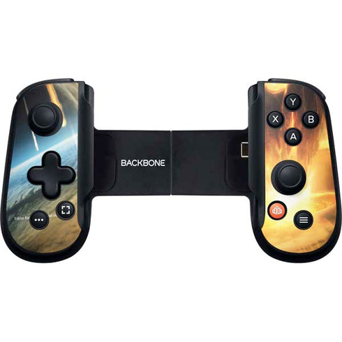 StockTrek Giant Asteroid Collides with Planet Earth Backbone One for iPhone Game Controller Skin