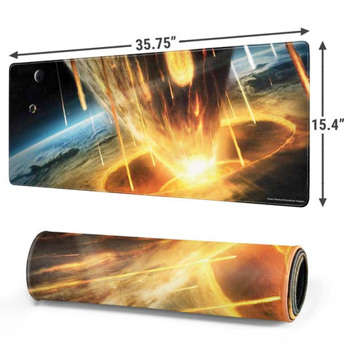 StockTrek Giant Asteroid Collides with Planet Earth Gaming Mouse Pad