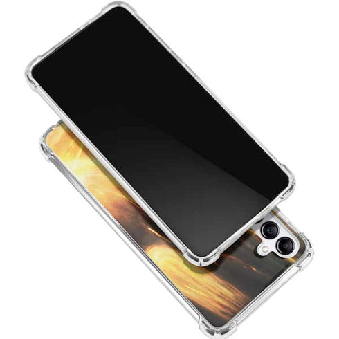 StockTrek Giant Asteroid Collides with Planet Earth Galaxy A15 5G Clear Case