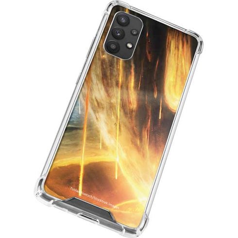 StockTrek Giant Asteroid Collides with Planet Earth Galaxy A32 5G Clear Case