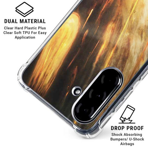 StockTrek Giant Asteroid Collides with Planet Earth Galaxy A36 5G Clear Case