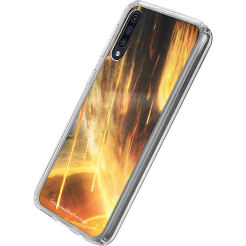 StockTrek Giant Asteroid Collides with Planet Earth Galaxy A50 Clear Case