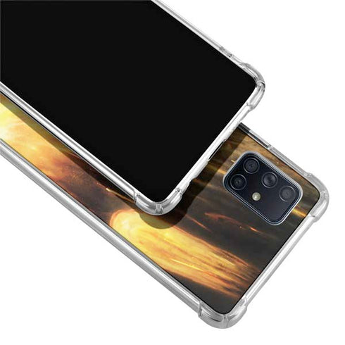 StockTrek Giant Asteroid Collides with Planet Earth Galaxy A51 5G Clear Case