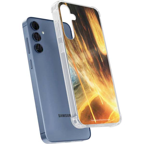 StockTrek Giant Asteroid Collides with Planet Earth Galaxy A55 5G Clear Case