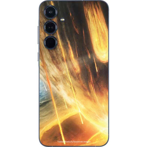 StockTrek Giant Asteroid Collides with Planet Earth Galaxy A55 5G Skin