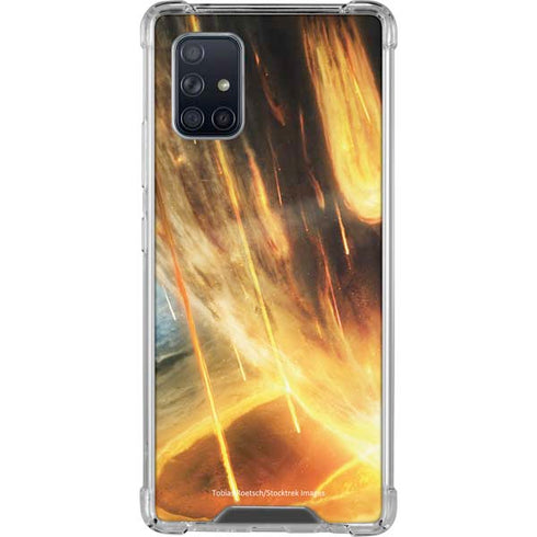StockTrek Giant Asteroid Collides with Planet Earth Galaxy A71 5G Clear Case