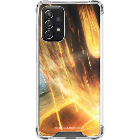StockTrek Giant Asteroid Collides with Planet Earth Galaxy A72 5G Clear Case