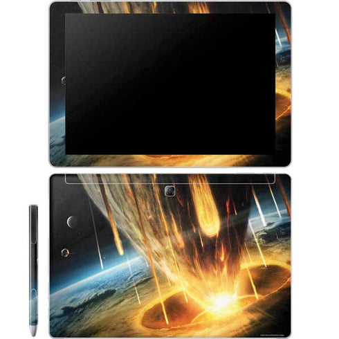 StockTrek Giant Asteroid Collides with Planet Earth Galaxy Book 12in Skin