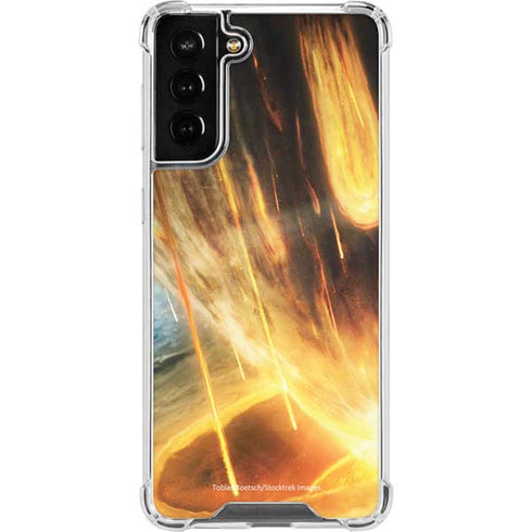 StockTrek Giant Asteroid Collides with Planet Earth Galaxy S21 FE Clear Case