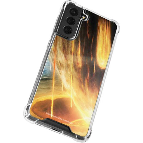 StockTrek Giant Asteroid Collides with Planet Earth Galaxy S21 FE Clear Case