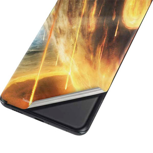 StockTrek Giant Asteroid Collides with Planet Earth Galaxy S21 Plus 5G Skin