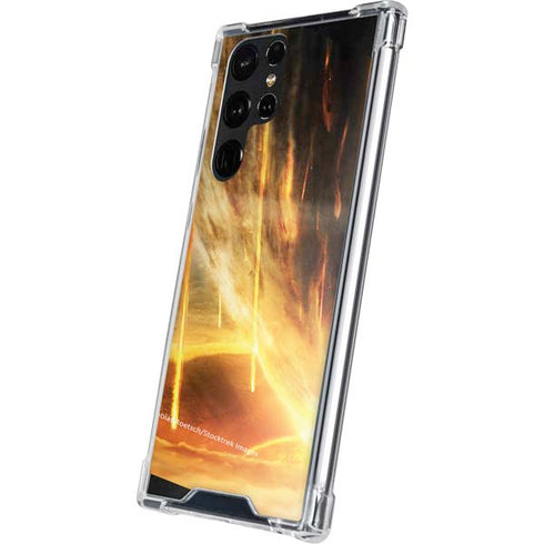 StockTrek Giant Asteroid Collides with Planet Earth Galaxy S22 Ultra Clear Case