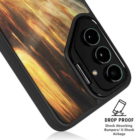 StockTrek Giant Asteroid Collides with Planet Earth Galaxy S25 Plus Kickstand Case