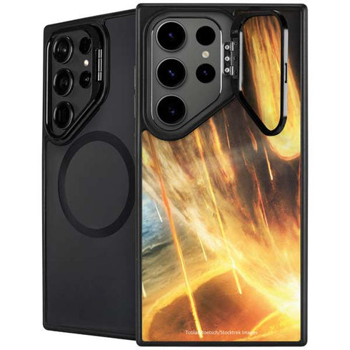 StockTrek Giant Asteroid Collides with Planet Earth Galaxy S25 Ultra Kickstand Case