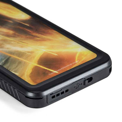 StockTrek Giant Asteroid Collides with Planet Earth Galaxy S24 Waterproof Case